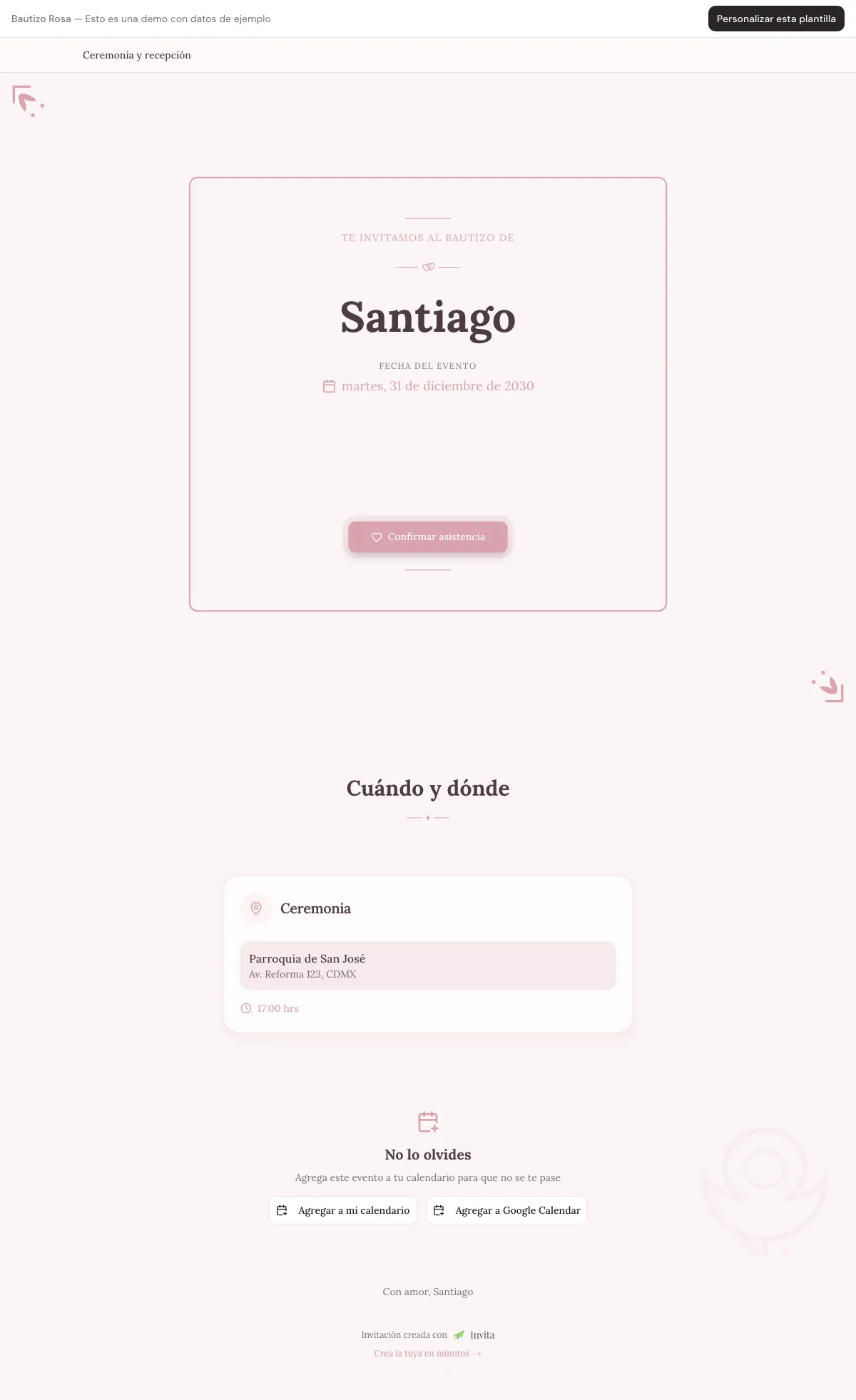 Vista previa de Bautizo Rosa